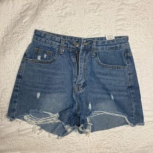 SHEIN ripped jeans shorts